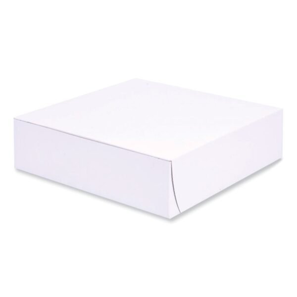 SCT Bakery Boxes, Standard, 9 x 9 x 2.5, White, Paper, 250/Carton (1553)