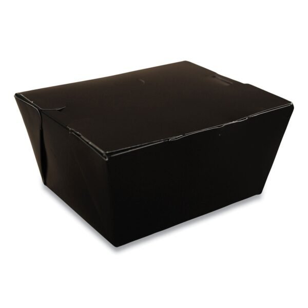 SCT ChampPak Carryout Boxes, 4.37 x 3.5 x 2.5, Black, Paper, 450/Carton (0751)