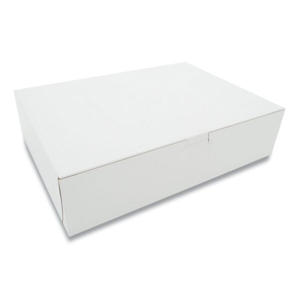 SCT White One-Piece Non-Window Bakery Boxes, 9 x 3 x 12, White, Paper, 100/Bundle (1583)