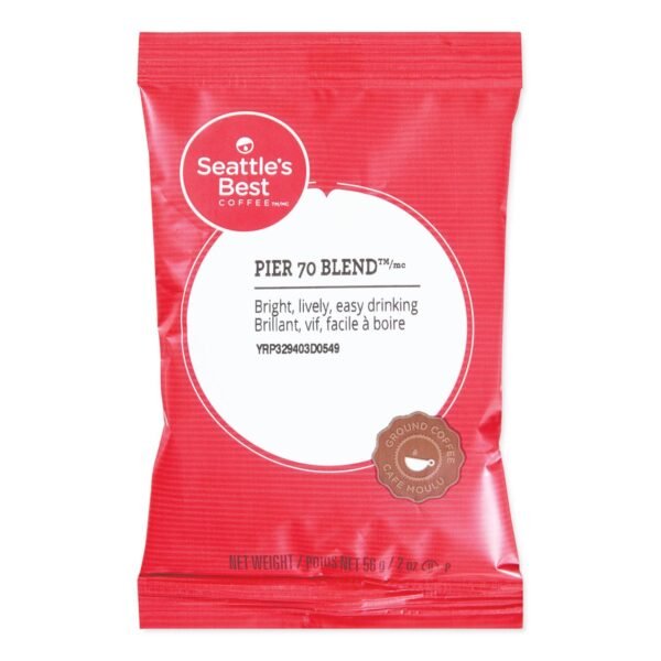 Seattle's Best Premeasured Coffee Packs, Pier 70 Blend, 2 oz Packet, 18/Box (11008556)