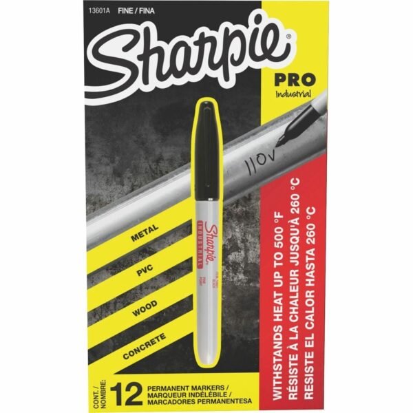 Sharpie Fine Point Industrial Marker Fine Marker Point - Black Ink - 1 - 1 Dozen (13601A)