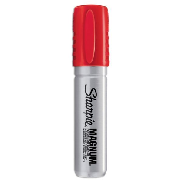 Sharpie Magnum Permanent Marker, Broad Chisel Tip, Red (44002)