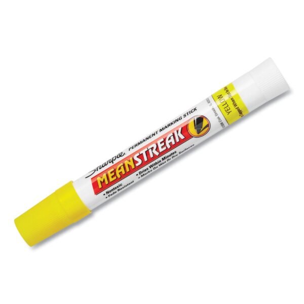 Sharpie Mean Streak Marking Stick, Broad Bullet Tip, Yellow (85005)