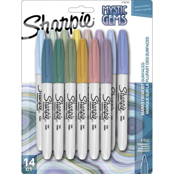 Sharpie Mystic Gems Permanent Markers Fine Marker Point - Multi Ink - 14 / Pack (2142705)