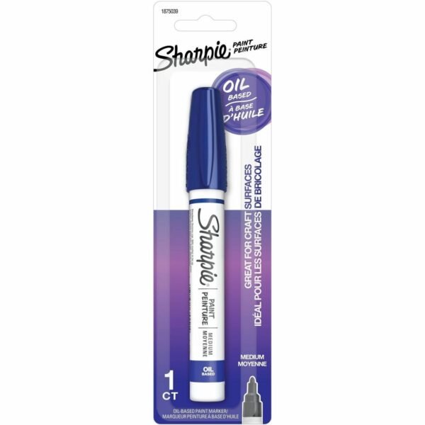Sharpie Oil-Based Paint Markers Medium Marker Point - Blue Ink - Oil Based - Metal Barrel - 1 / Pack (1875039)