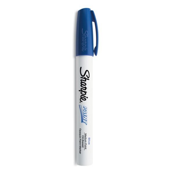 Sharpie Permanent Paint Marker, Medium Bullet Tip, Blue (35551)