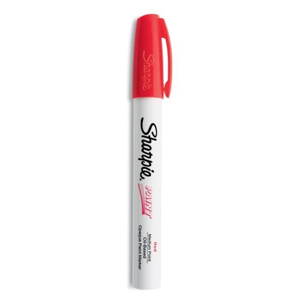 Sharpie Permanent Paint Marker, Medium Bullet Tip, Red (35550)