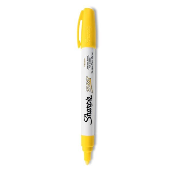 Sharpie Permanent Paint Marker, Medium Bullet Tip, Yellow (35554)