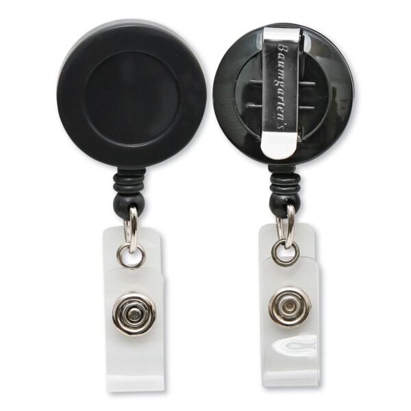 SICURIX ID Card Reel with Belt Clip, 30" Extension, Black (68824)