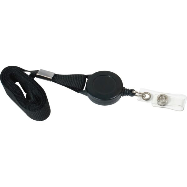 SICURIX Lanyard Card Reel 36" Length - Black - 12 / Pack (68979)
