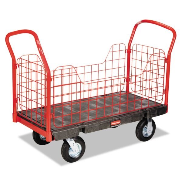 Side-panel Platform Truck, 2,000 Lb Capacity, 24.25 X 56 X 41.25, Black