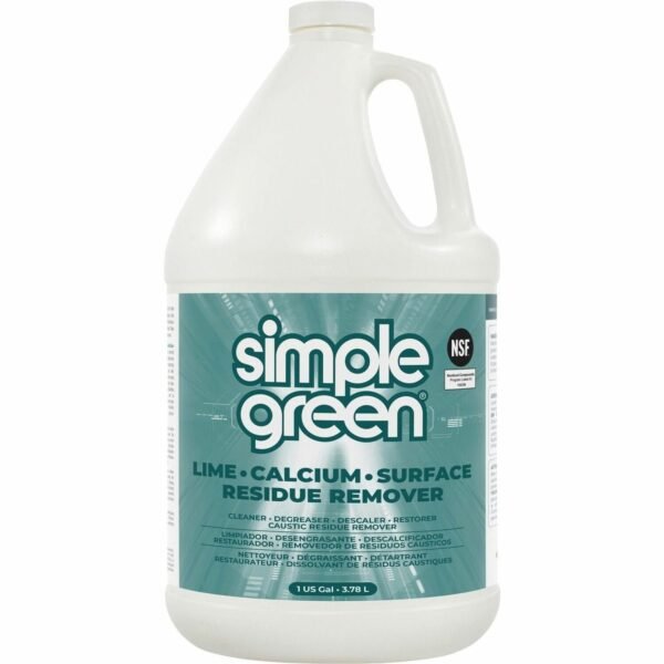 Simple Green Lime-Calcium-Surface Residue Remover For Multi Surface, Multipurpose - 128 fl oz (4 quart) - Pleasant, Wintergreen Scent - Deodorize, Bleach-free, Ammonia-free,...
