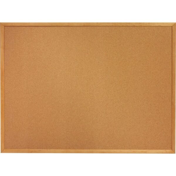 SKILCRAFT Bulletin Board 18" x 24" - Cork Surface - Oak Frame (7110015679519)