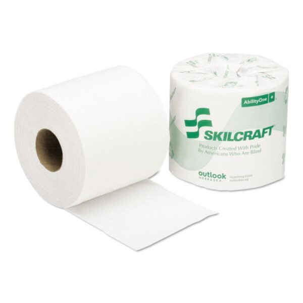 Skilcraft Toilet Paper, 2-Ply, White, 550 Sheets, 40 Rolls (NSN5547678)
