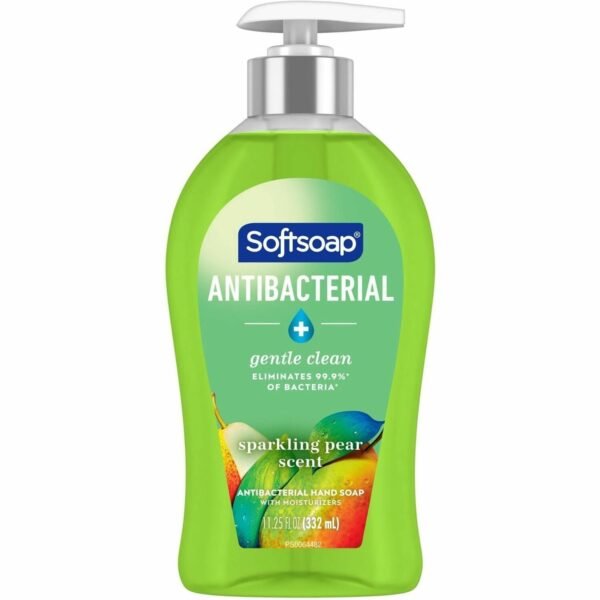 Softsoap Antibacterial Liquid Hand Soap Sparkling Pear Scent - 11.25 fl oz - Pump Bottle Dispenser - Bacteria Remover - Hand, Skin - Moisturizing - Antibacterial - Green -...