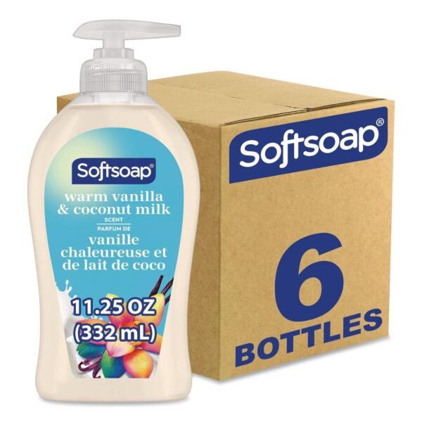 Softsoap Liquid Hand Soap Pumps, Vanilla and Coconut, 11.25 oz, 6/Carton (US07059ACT)