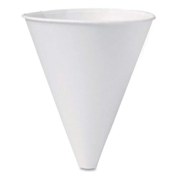 SOLO Bare Eco-Forward Treated Paper Funnel Cups, ProPlanet Seal, 10 oz, White, 250/Bag, 4 Bags/Carton (10BFC)