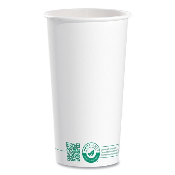 SOLO Compostable Paper Hot Cups, ProPlanet Seal, 20 oz, White/Green, 600/Carton (420PLAPLANET)
