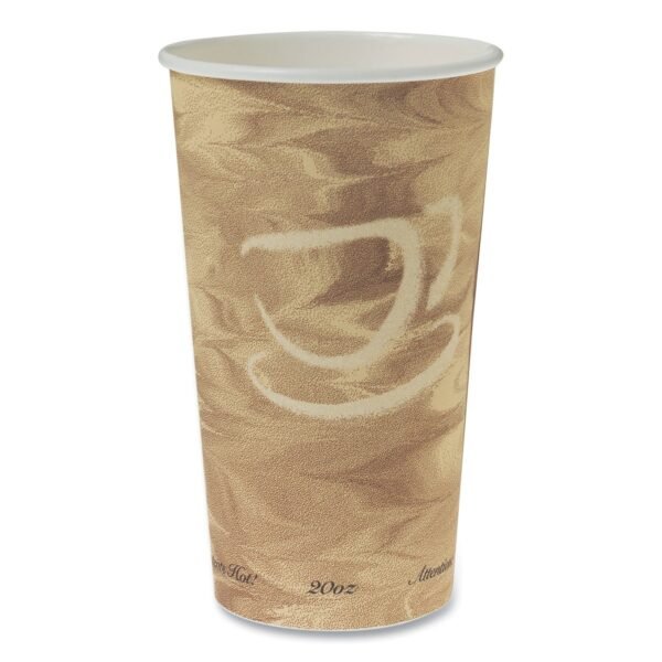 SOLO Single Sided Poly Paper Hot Cups, 20 oz, Mistique Design, 40/Bag, 15 Bags/Carton (420MS)