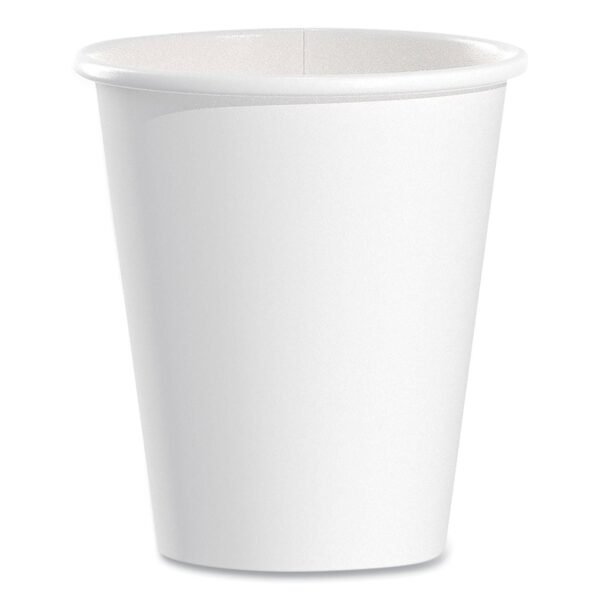 SOLO Single-Sided Poly Paper Hot Cups, 6 oz, White, 50/Pack, 20 Packs/Carton (376W)