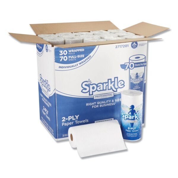 Sparkle® Professional Kitchen Paper Towels, 2-Ply, 11 x 8.8, White, 70 Sheet Rolls, 30 Rolls (2717201)