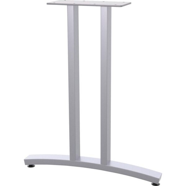 SpecialT Special-T Structure Series T-Leg Table Base Powder Coated T-shaped, Metallic Silver Base - 2 Legs - 150 lb Capacity - Assembly Required - 1 Set (RS2T24)