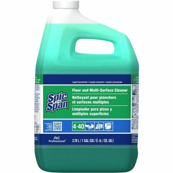 Spic and Span Floor Cleaner Concentrate - 128 fl oz (4 quart) - Non-corrosive, Slip Resistant - Green - 3 / Carton (31569)