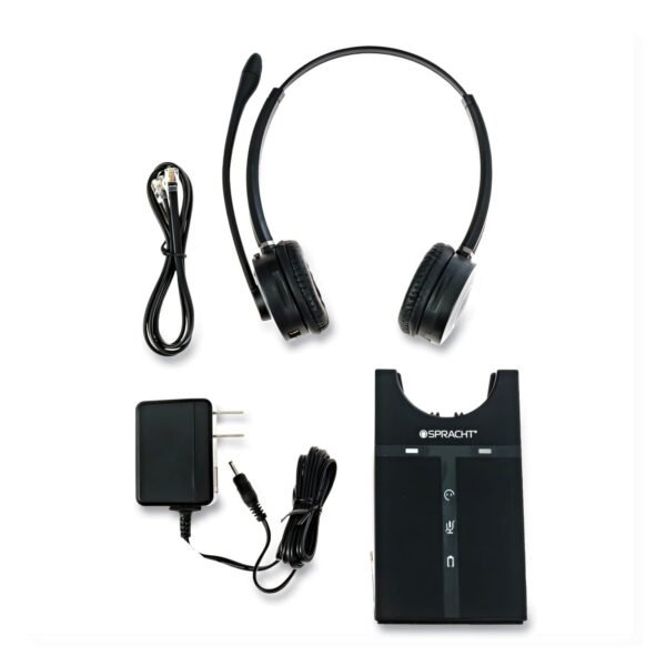 Spracht ZuM Maestro DECT Binaural Over The Head Headset, Black (HS2019)