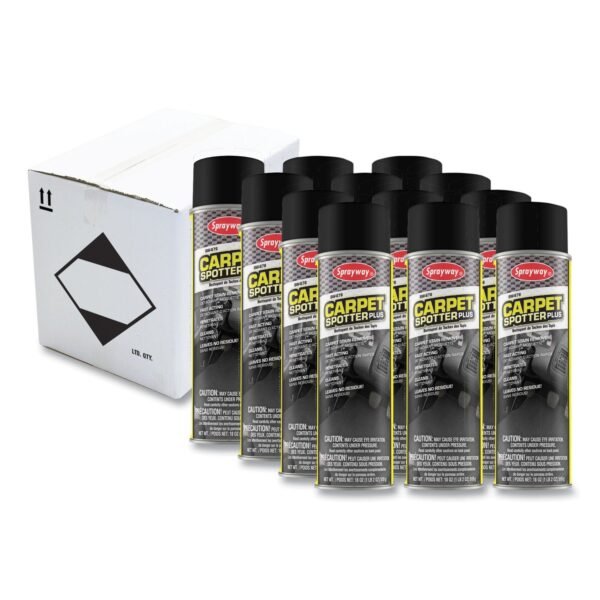 Sprayway Carpet Spotter Plus, Butyl Scent, 18 oz Aerosol Spray, Dozen (676)