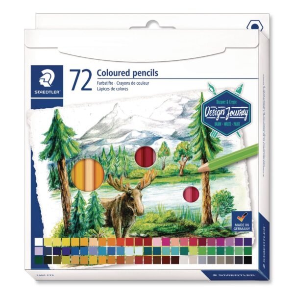 Staedtler Colored Pencils, 4 mm, Assorted Lead and Barrel Colors, 72/Set (1270C72A6)
