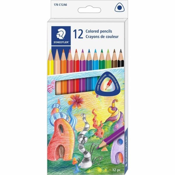 Staedtler Triangular Colored Pencils 2HB - 12 / Pack (177C12)