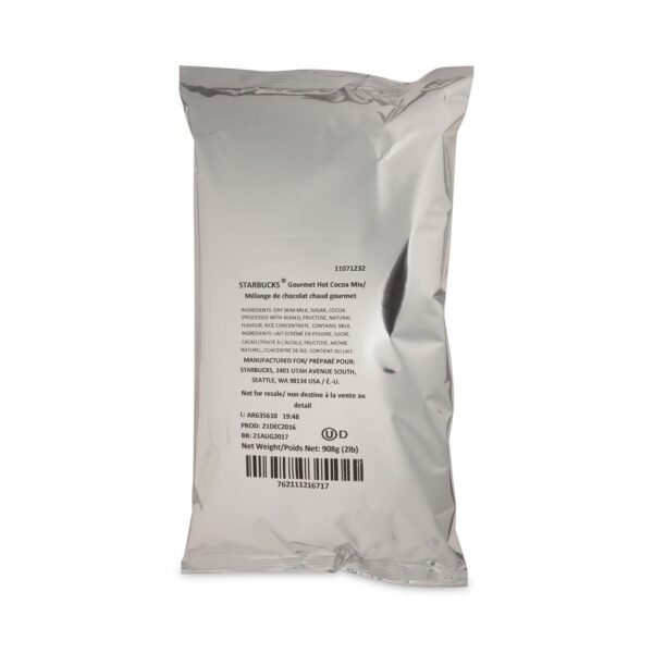 Starbucks Gourmet Hot Cocoa Mix, 2 lb, Bag, 6/Carton (11071232)