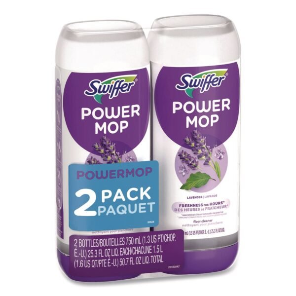 Swiffer PowerMop Refill Cleaning Solution, Lavender Scent, 25.3 oz Refill Bottle, 2/Pack (08423)