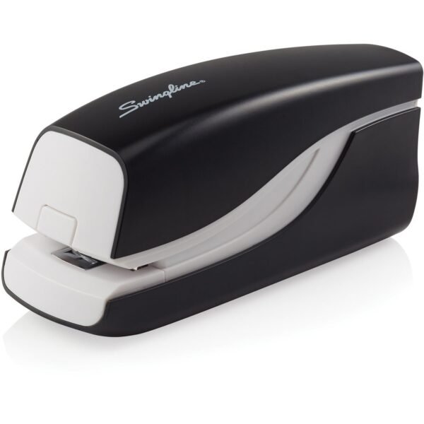 Swingline Breeze Automatic Stapler Staples Upto 20 Sheet of 20lb Paper - Holds Upto 105 Staple - Half Strip - Staple Size: 0.25" - 4 x AA - Black - 1 Each (42132)