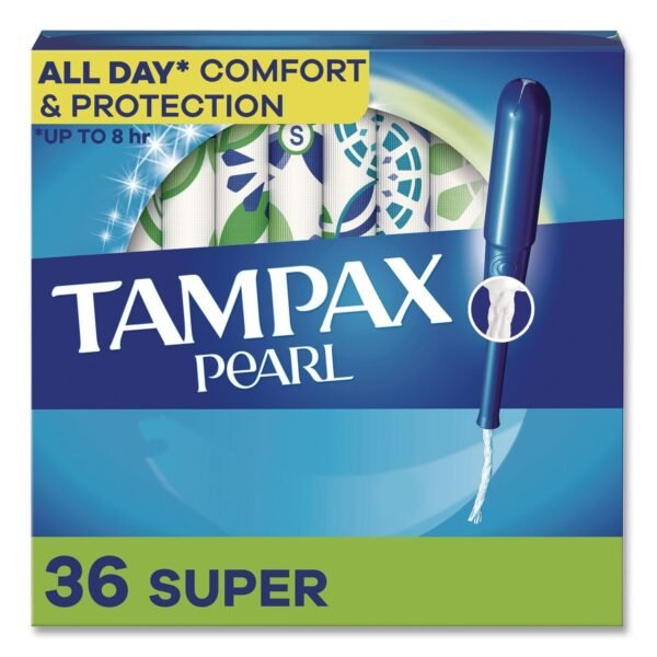 Tampax Pearl Tampons, Super Absorbency, 36/Pack (00370)