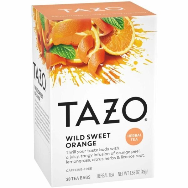 Tazo Wild Sweet Orange Herbal Tea Bag Herbal Tea - Organic - 20 / Box (20034)