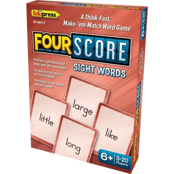 Teacher Created Resources Four Score Sight Words Game Fun - Matching - 3 to 20 Players - 1 Each (EP66117)