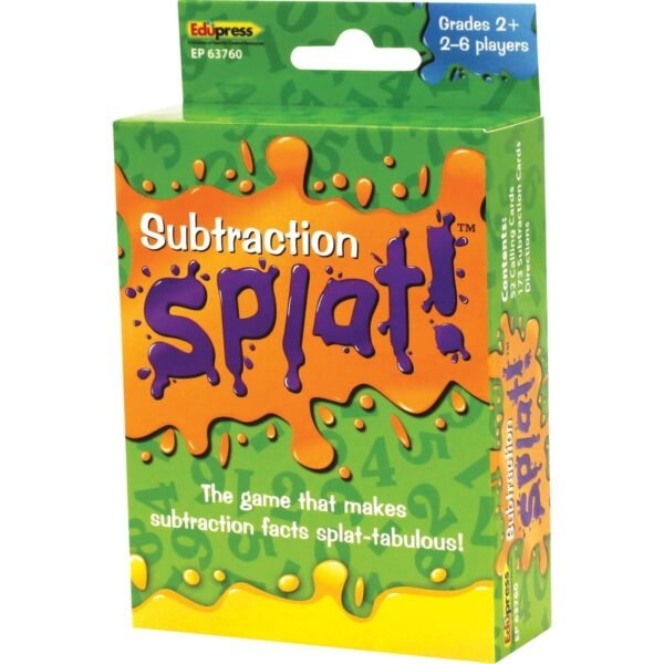 Teacher Created Resources Math Splat Subtraction Game Educational - 2 to 6 Players - 1 Each (EP63760)