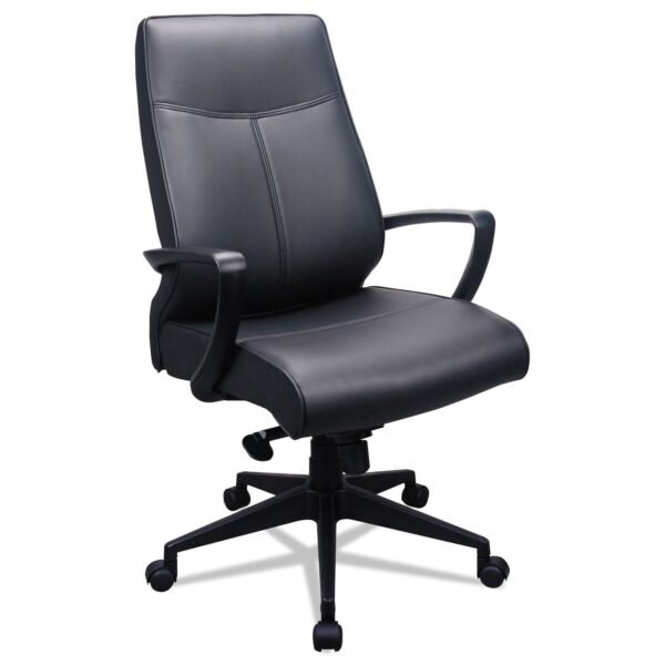 Tempur-Pedic by Raynor 300 Leather High-Back Chair, Supports Up to 250 lb, 19.57" to 22.56" Seat Height, Black (TP300)