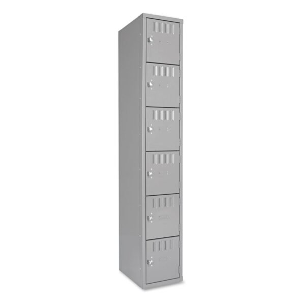 Tennsco Box Compartments, Single Stack, 12w x 18d x 72h, Medium Gray (BS6121812AMG)