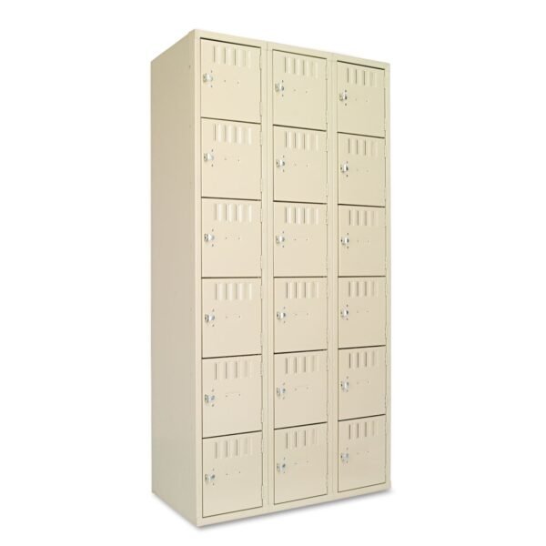 Tennsco Box Compartments, Triple Stack, 36w x 18d x 72h, Sand (BS6121812CSD)