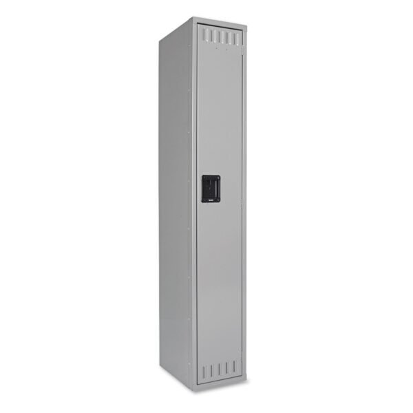 Tennsco Single-Tier Locker, One Locker with Hat Shelf and Coat Rod, 12w x 18d x 72h, Medium Gray (STS121872AMG)