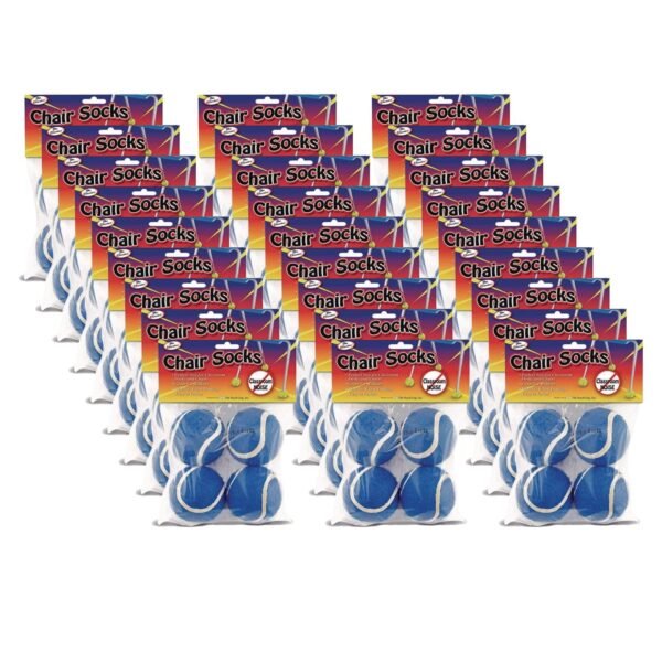 The Pencil Grip Chair Sox, 2.5", Blue Felt/Rubber, 4/Pack, 36 Packs/Carton (233)
