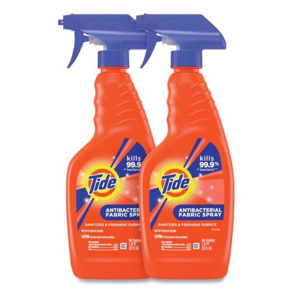 Tide® Antibacterial Fabric Spray, Orig Scent, 22 oz. Spray Bottle, 2/CT (28299)