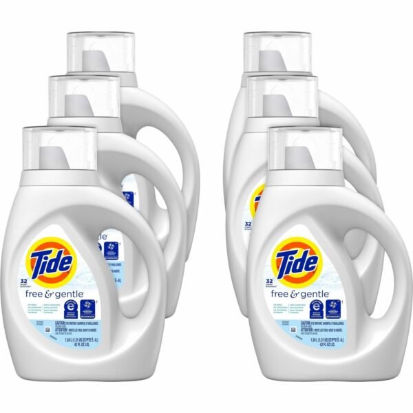Tide® Free & Gentle Liquid Laundry Detergent, 42 oz., 6 Bottles (12146)