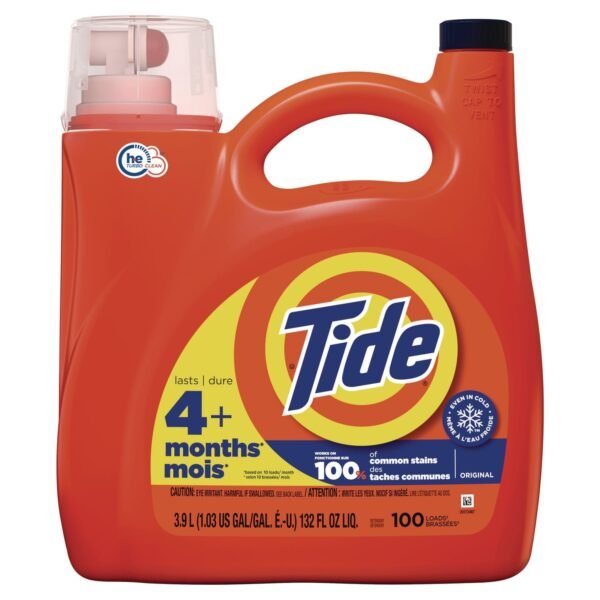 Tide® Liquid Laundry Detergent, Original Scent, 132 oz., 4 Bottles (12101)