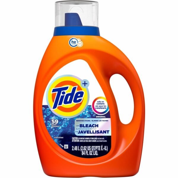 Tide Plus Liquid Detergent For Laundry, Fabric - Concentrate - Liquid - 84 fl oz (2.6 quart) - Bleach-free - Orange - 1 Bottle (12241)