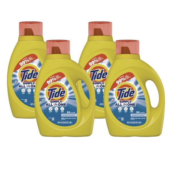 Tide® Simply Clean & Fresh Liquid Laundry Detergent, 84 oz, 4 Bottles (13143)