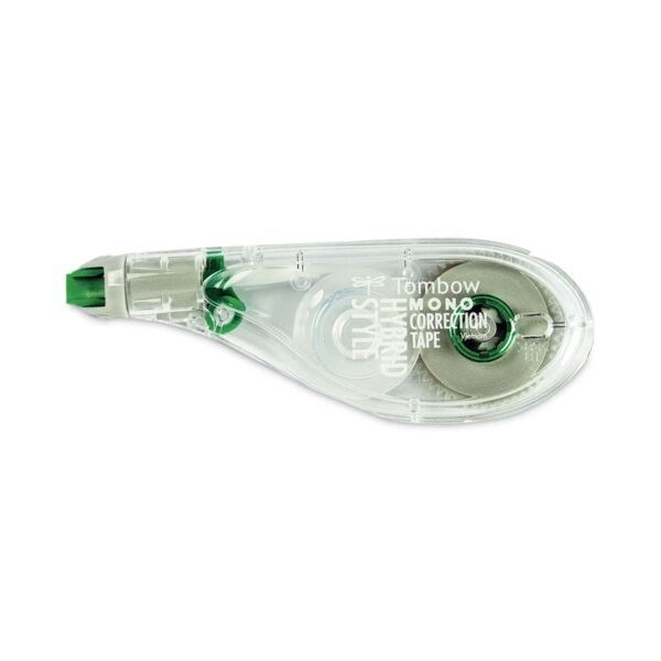 Tombow MONO Hybrid Style Correction Tape, Non-Refillable, Clear Applicator, 0.17" x 394", 10/Pack (68721)