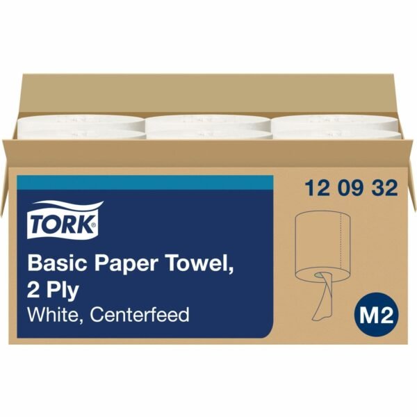 Tork® Center-Pull Paper Towels, 2-Ply, White, 6 Rolls (120932)